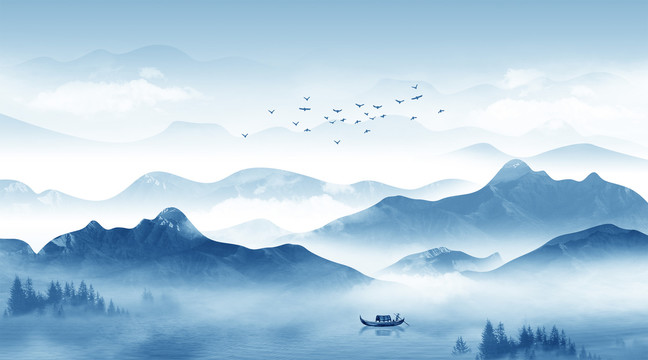 水墨山水畫