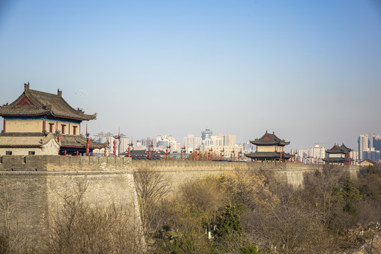 西安城墙高清图片