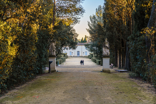 法国城堡公园冬季风景