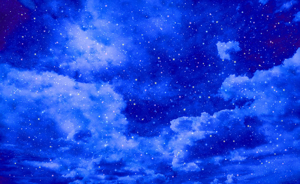 藍(lán)色美麗星空
