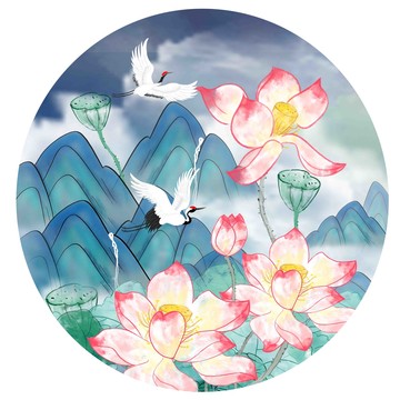 國(guó)潮荷花