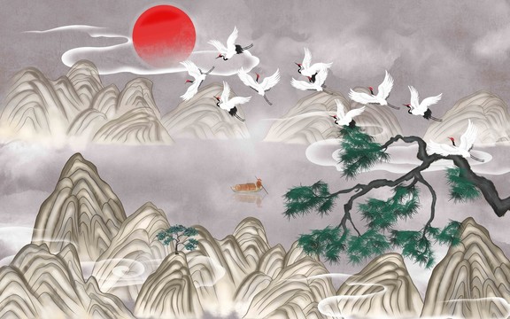 國(guó)潮山水