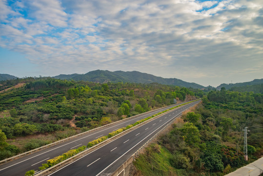 动车外的风景高速公路