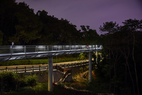 厦门山海健康步道狐尾山段夜景