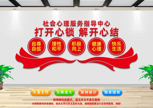 社會心理服務(wù)指導(dǎo)中心文化墻