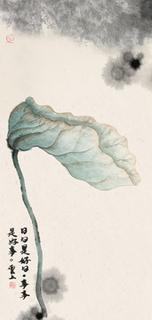 水墨荷葉