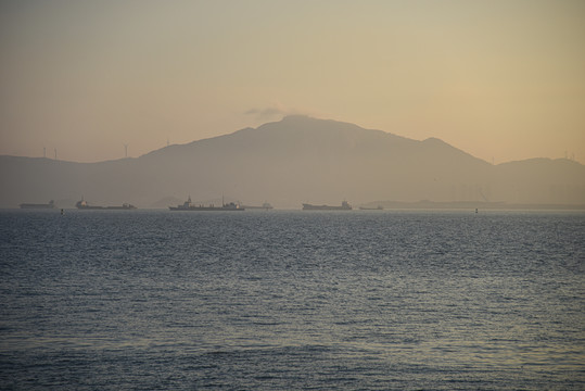 环岛路厦大白城沙滩黄昏美景