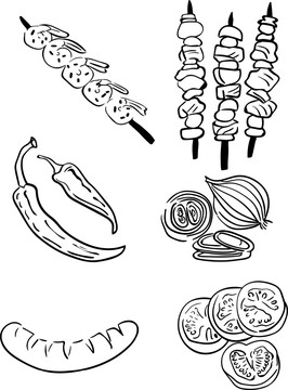 美食線稿