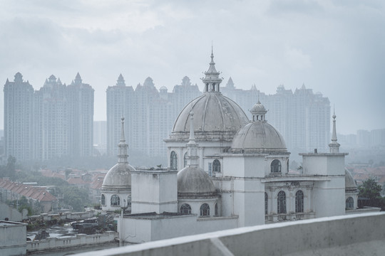 广州地标建筑白色城堡