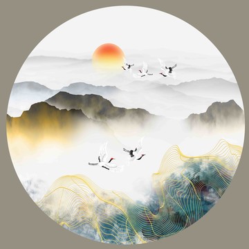 線條水墨畫