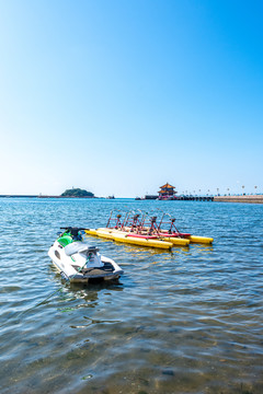 青岛栈桥海岸风光