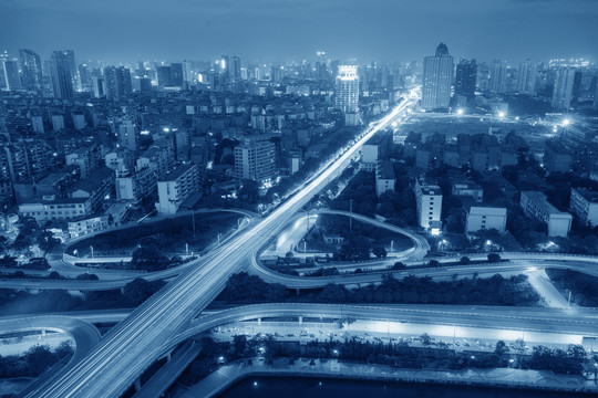 城市立交桥夜景