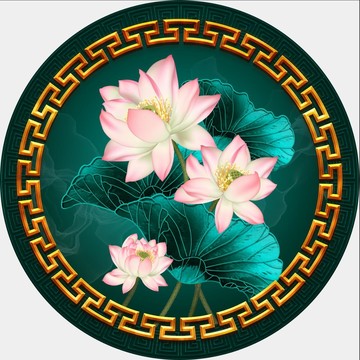 荷花裝飾畫