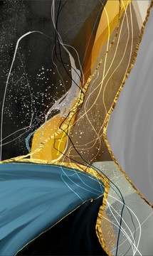 北歐抽象幾何玄關(guān)裝飾畫