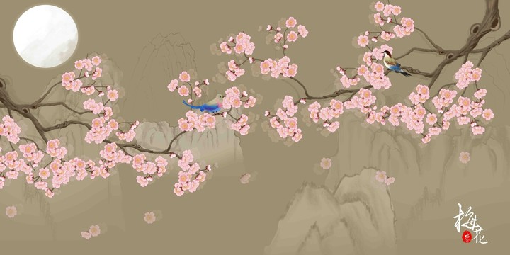 古風(fēng)梅花背景