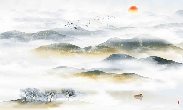 水墨山水畫