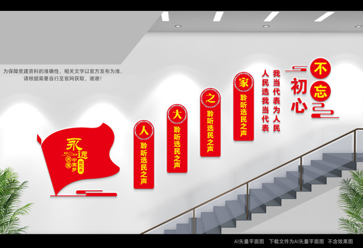 黨代表樓梯間文化墻