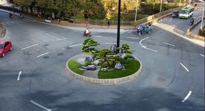 道路環(huán)島景觀