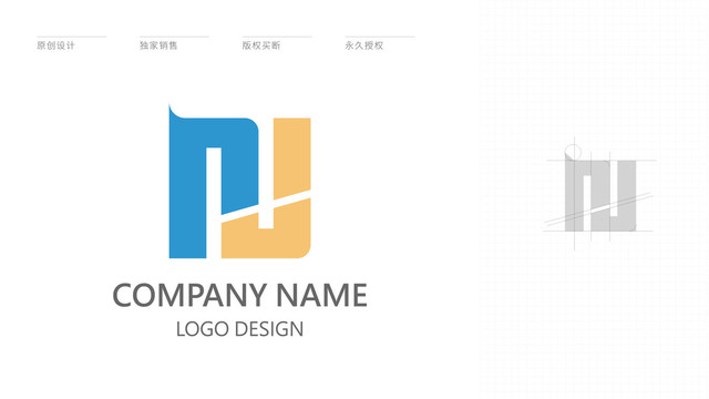 NJ字母LOGO