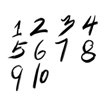 毛筆數(shù)字