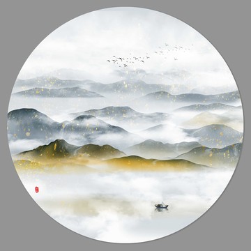 山水无框画