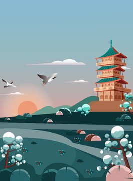 風(fēng)景建筑