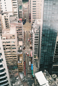 俯瞰香港街道