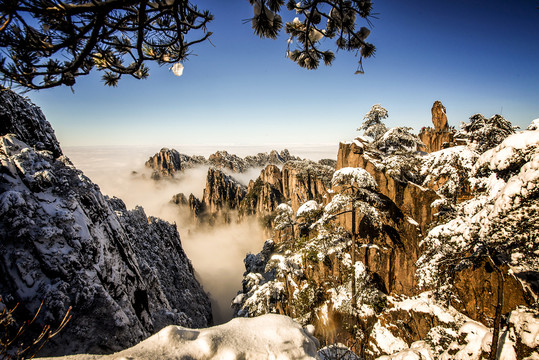 黄山雪景