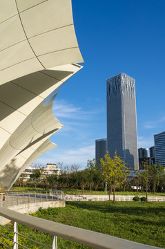 上海前滩现代建筑特写