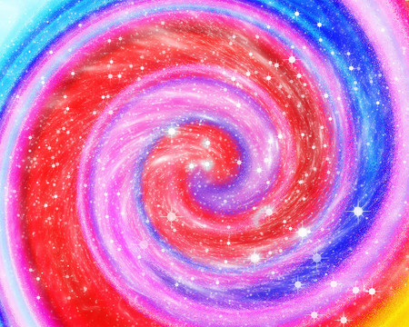 彩虹旋渦星空背景