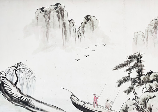 山水水墨畫