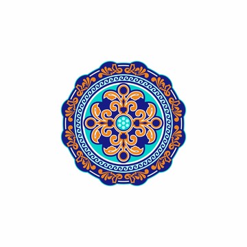 圓形歐式底紋矢量圖