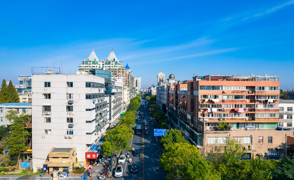 南通南大街城市风光