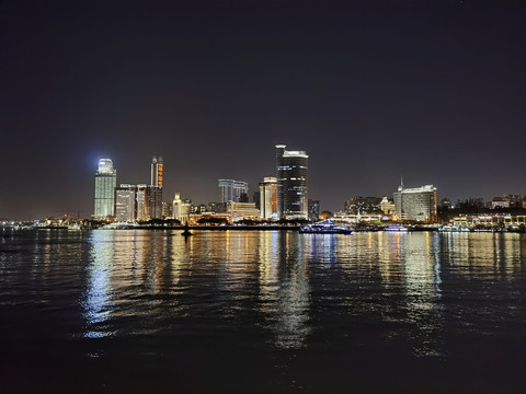 厦门鼓浪屿海岛风光夜景