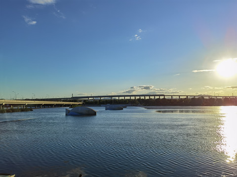 永定河绿提公园宛平湖夕阳