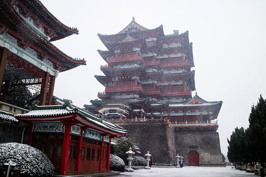 南昌滕王阁雪景