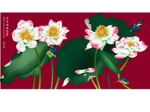 蓮花壁畫
