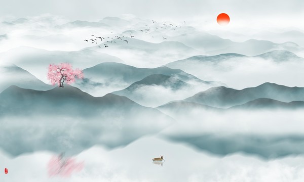 水墨山水畫(huà)