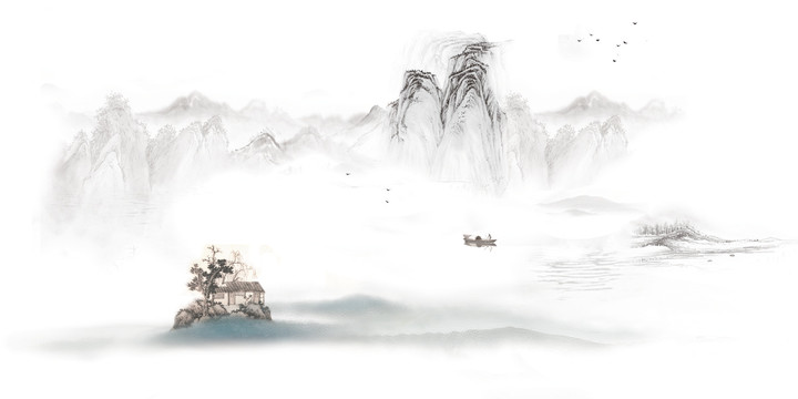 山水墻畫