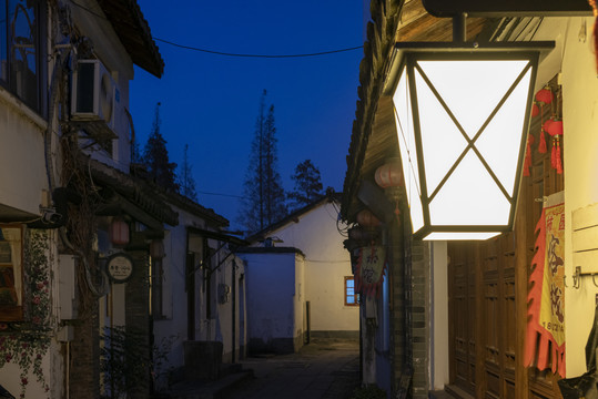 朱家角古镇建筑夜景