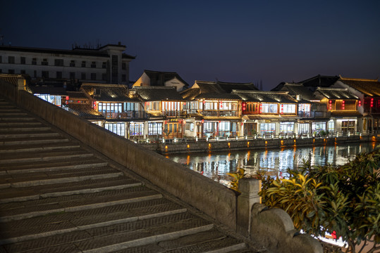 朱家角古镇建筑夜景