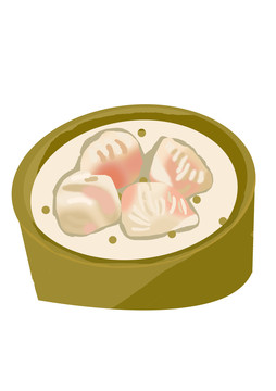 插畫蒸餃餃子卡通素材