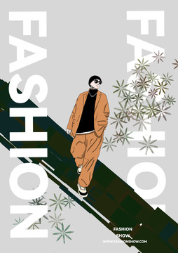 手繪時(shí)尚男海報(bào)插畫(huà)
