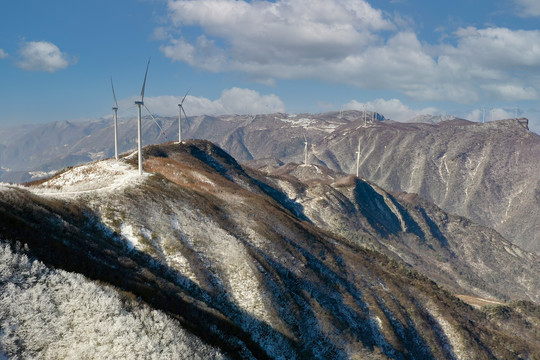 五峰独岭风电雪景