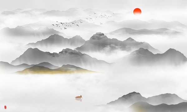 新中式山水畫