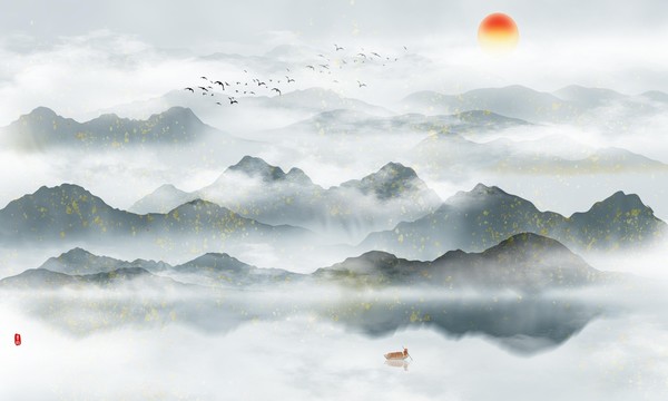 新中式國畫山水