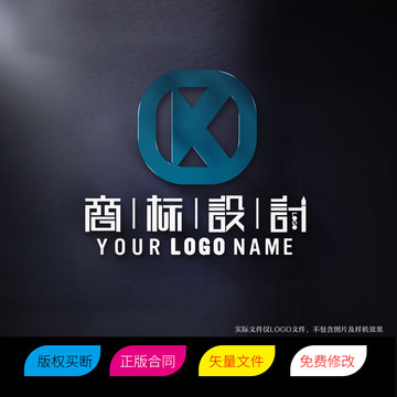 KO字母标志LOGO