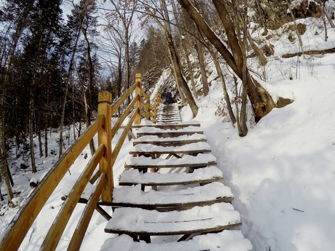 冰雪长白上木梯风光