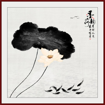 荷花裝飾畫