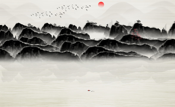 水墨山水畫(huà)